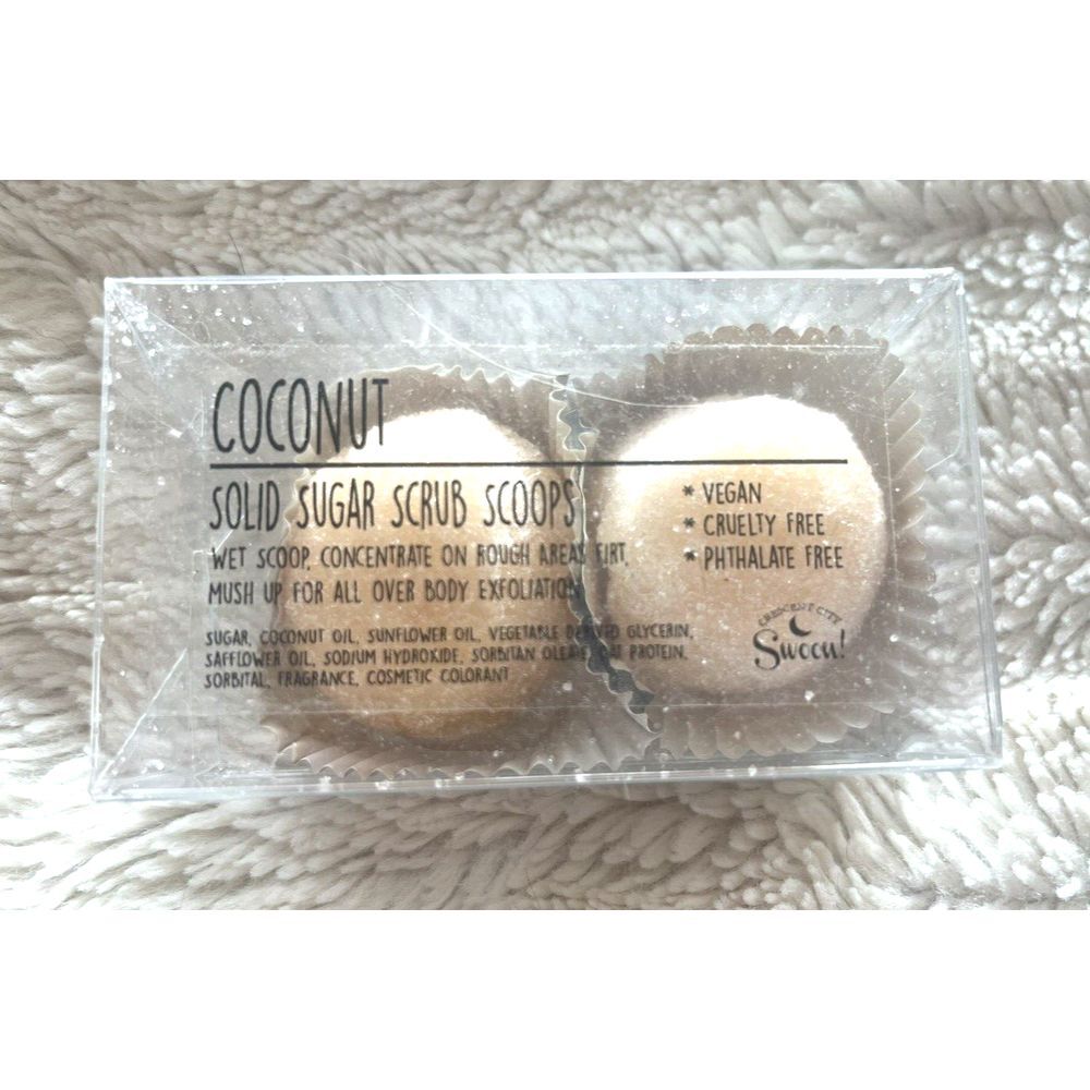 Coconut Sugar Scrub Scoops 2 Pack New Sealed Body Exfoliator Spa Gift